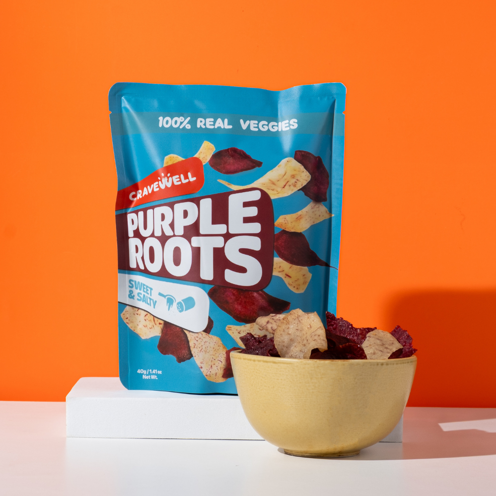 Cravewell Purple Roots Crisps Sweet & Salty 40g