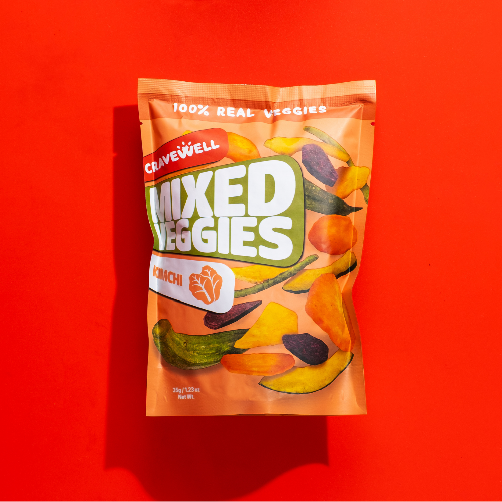 Cravewell Mixed Veggie Crisps Kimchi 35g