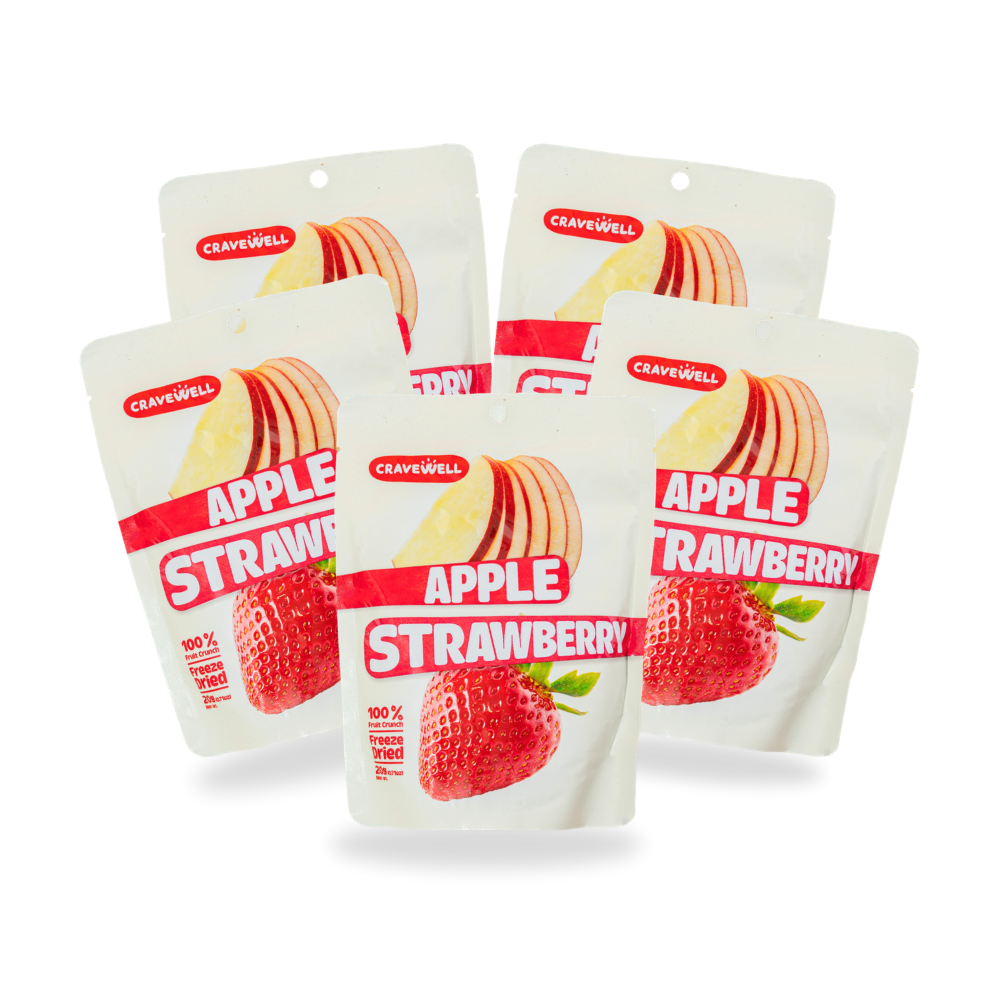 Cravewell Apple Strawberry Fruit Crunch 20g x 5