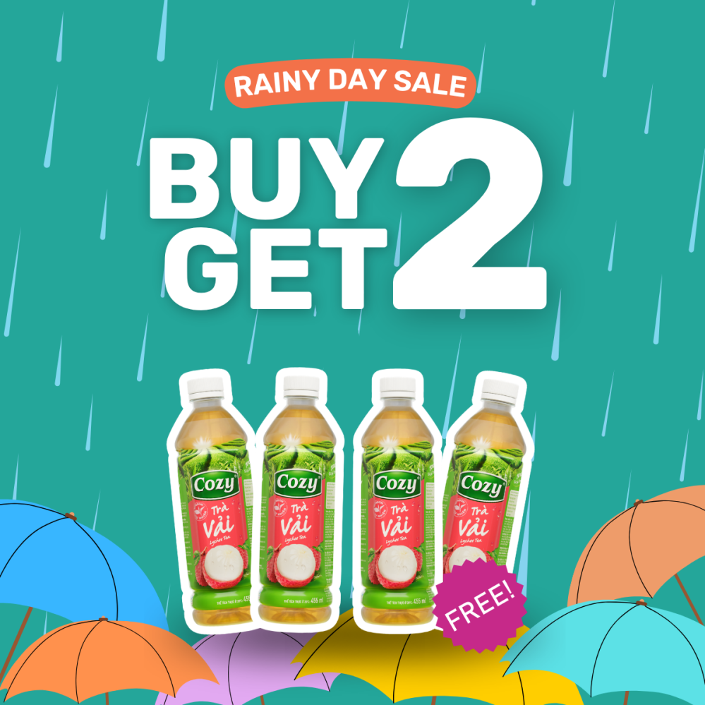 [PROMO] Cozy Lychee Tea 455ml - Buy 2 Get 2