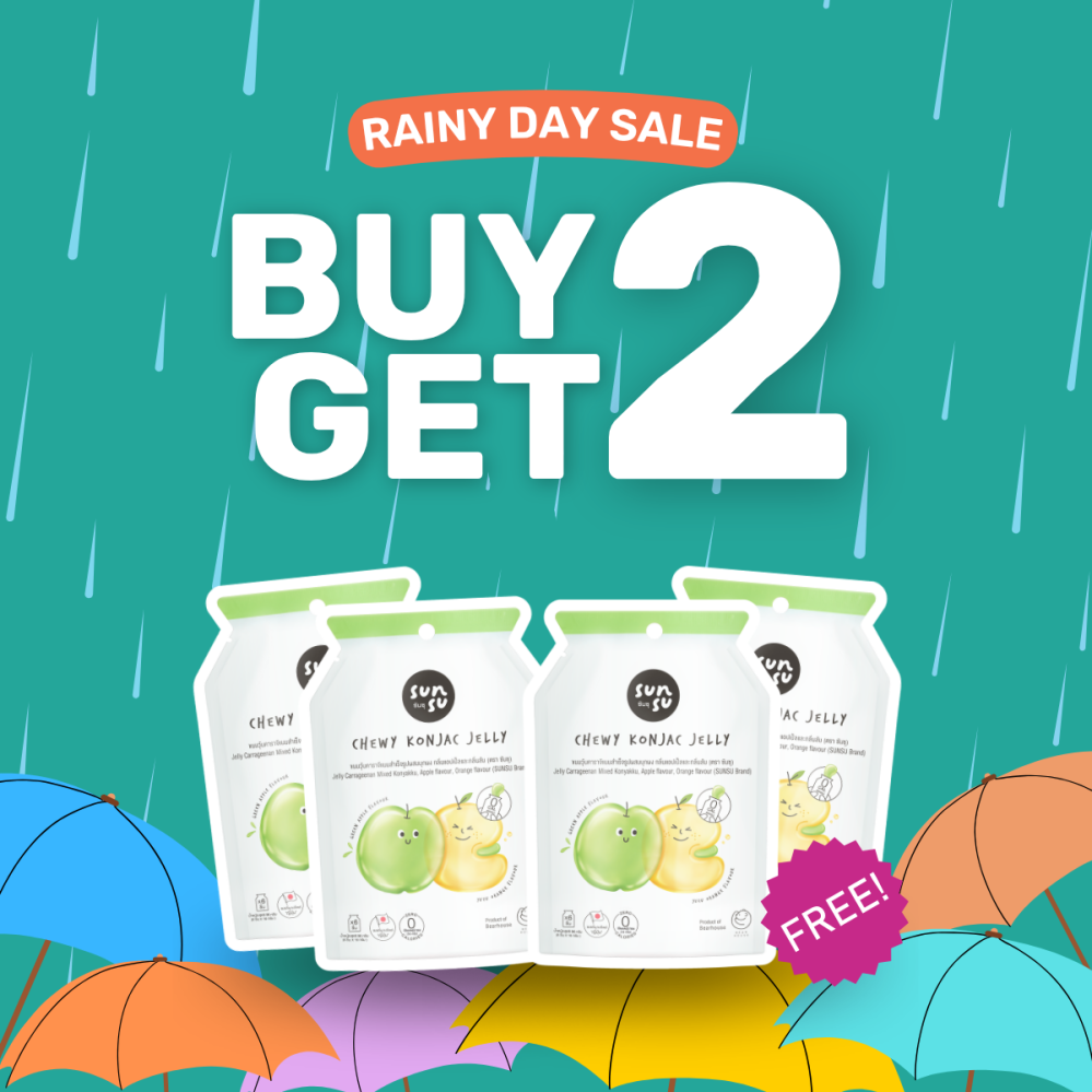 [PROMO] Sunsu Chewy Konjac Jelly Apple & Orange 96g - Buy 2 Get 2